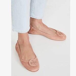 Tory Burch Minnie Travel Suede Ballet Flats